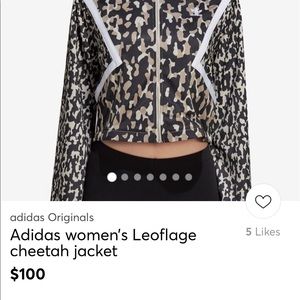 Adidas Leopard print jacket